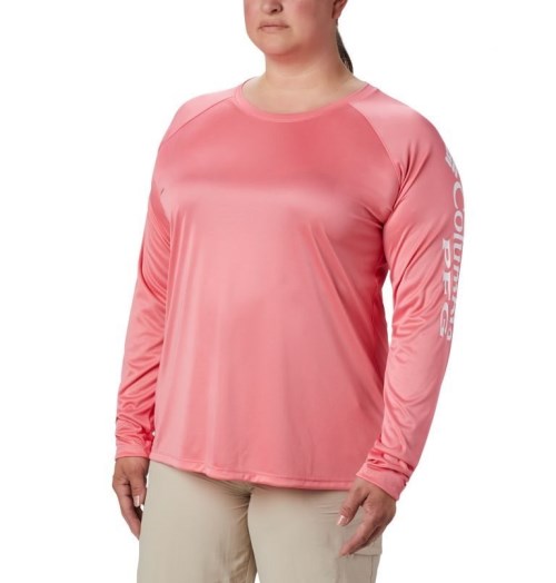 Hanorace Columbia PFG Tidal Tee II Long Sleeve Dama Roz | Plus Size IT809A7QS